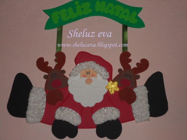 Guirlanda Papai Noel com Renas
